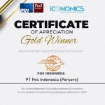Pos Indonesia Raih Penghargaan Brand Strengh dan Social Economy Contribution