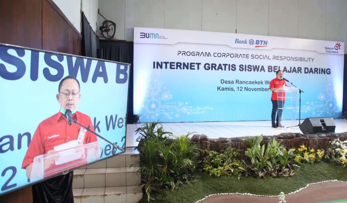 Telkom Dukung BTN Beri Bantuan Internet Gratis kepada Pelajar di 30 Desa di Jabar