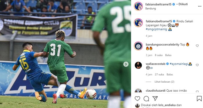 Fabiano Beltrame Ungkapkan Perasaannya di Instagram, Bobotoh Langsung Merespons