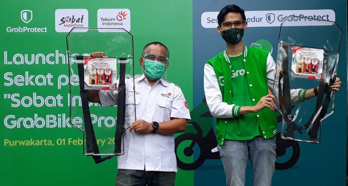 Jalin Sinergi, Grab dan Telkom Dorong Jumlah Armada GrabBike Protect di Purwakarta