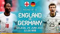 Link Live Streaming Inggris vs Jerman 16 Besar Euro 2020 Malam Ini 