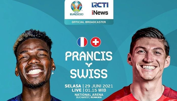 Sedang Berlangsung, Link Live Streaming Prancis vs Swiss 16 Besar Euro 2020