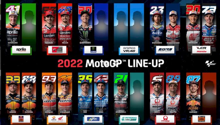  Line Up Sementara Pembalap MotoGP 2022, 6 Posisi Masih Kosong