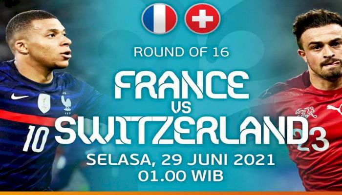 Link Live Streaming Prancis vs Swiss Babak 16 Besar Euro 2020, 29 Juni 2021 Dini Hari Nanti 