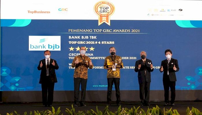  Bank Bjb Sabet Tiga Penghargaan TOP GRC Award 2021