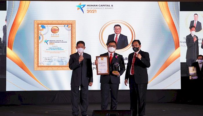 Pos Indonesia Raih Dua Penghargaan di Ajang Human Capital & Performance Award 2021