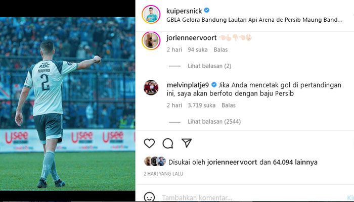 Nick Kuipers Cetak Gol! Bobotoh Tagih Janji Mantan Pemain Bali United Ini