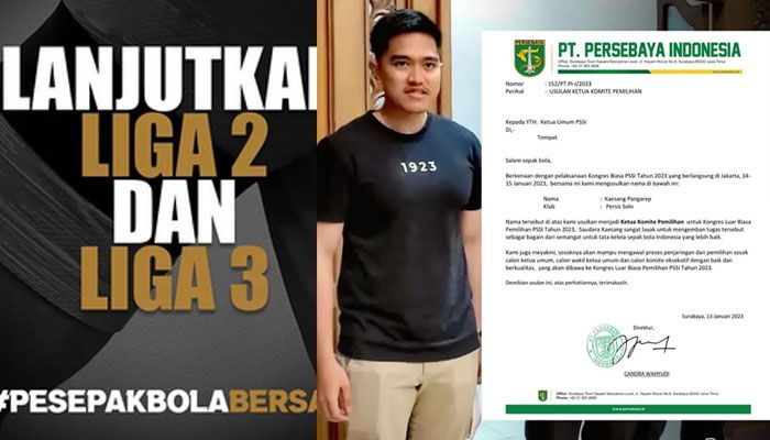 Persebaya Usung Kaesang Pangarep Jadi Ketua Komite Pemilihan PSSI 2023