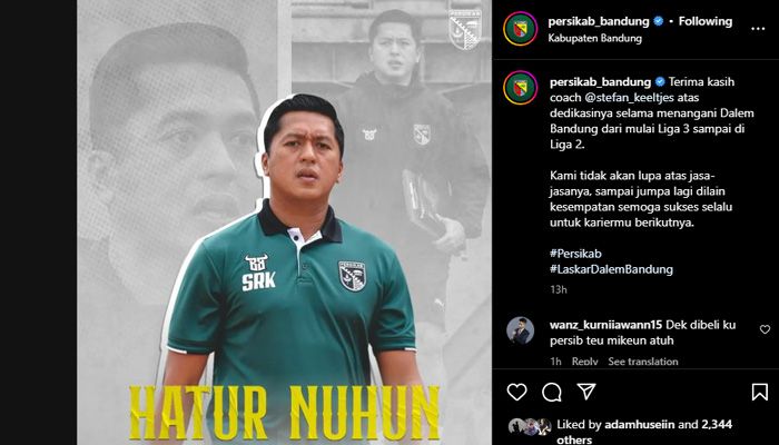 Persikab Kabupaten Bandung Resmi Berpisah dengan Stefan Keeltjes