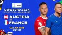 Sesaat Lagi Tayang, Link live Streaming Austria vs Prancis di Euro 2024