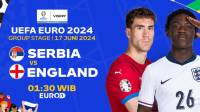 Sedang Berlangsung Link Live Streaming Serbia vs Inggris di Euro 2024