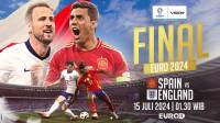 Jadwal Final EURO 2024 Spanyol vs Inggris Jam 02.00 WIB, LIVE RCTI! 