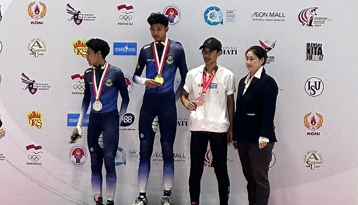 Jawa Barat Sabet Juara Umum Ice Speed Skating Short Track Ekshibisi PON XXI/2024