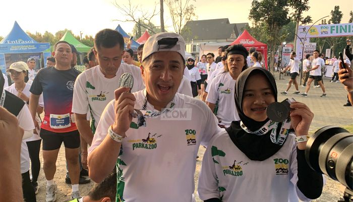 Sederet Selebritis Ramaikan ZOORUN di Lembang Park & Zoo, Berlari Sambil Menikmati Satwa Endemik