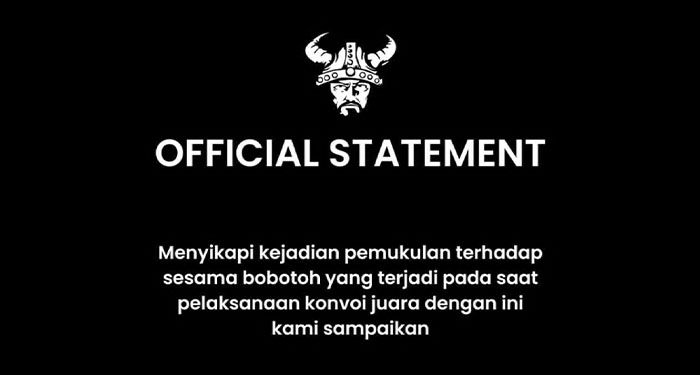 Viking Persib Cabut Keanggotaan Pelaku Pengeroyokan yang Viral Saat Konvoi Juara Persib